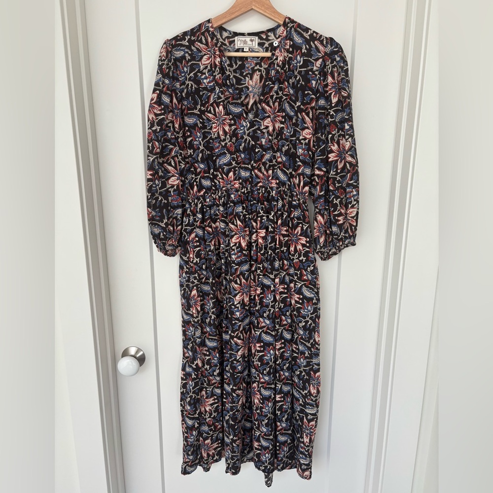 Mille Celeste Dress in Midnight Garden - Size Small